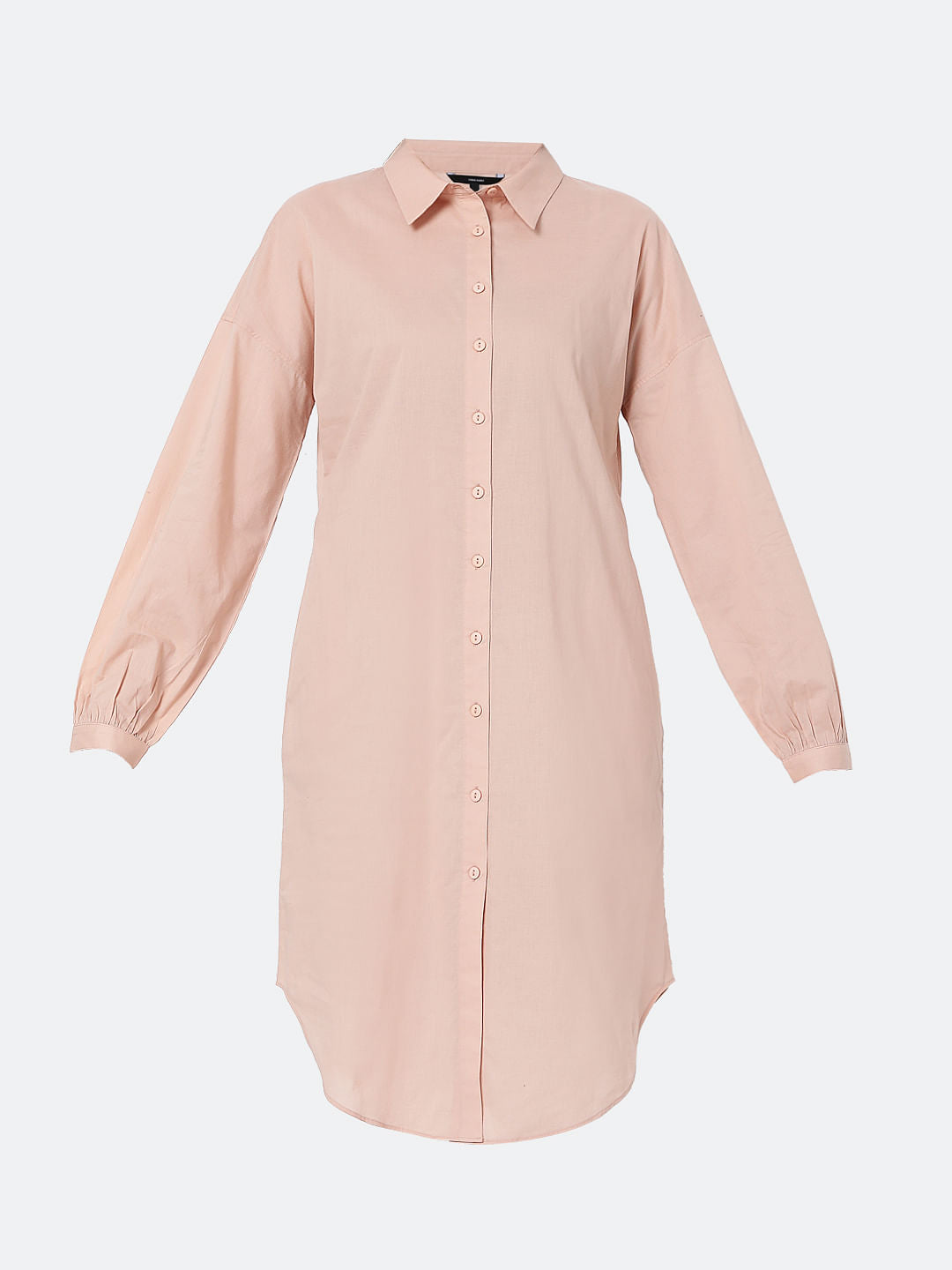 Light Pink Tunic Shirt Dress