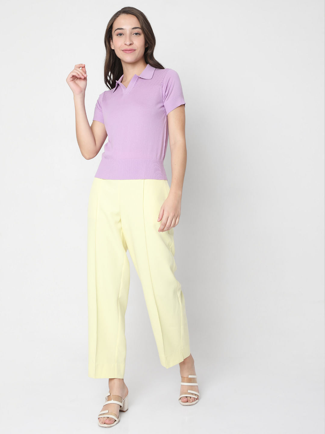 Purple Polo Neck T-Shirt