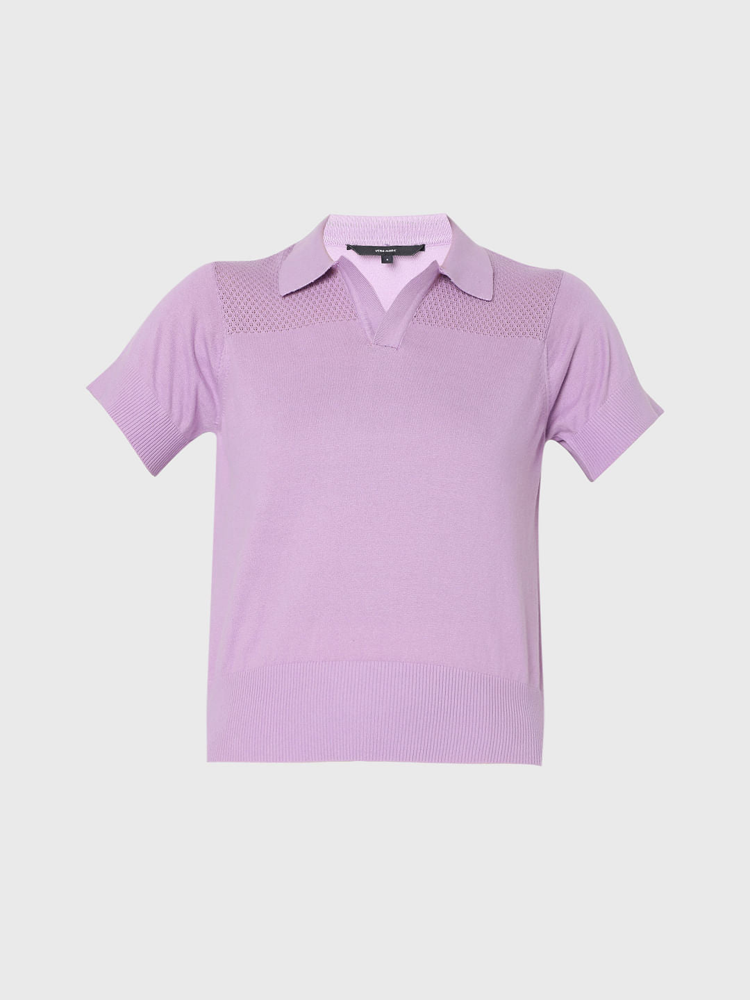 Purple Polo Neck T-Shirt