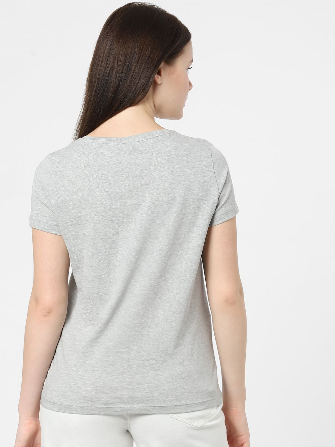 Grey Typographic Print T-Shirt