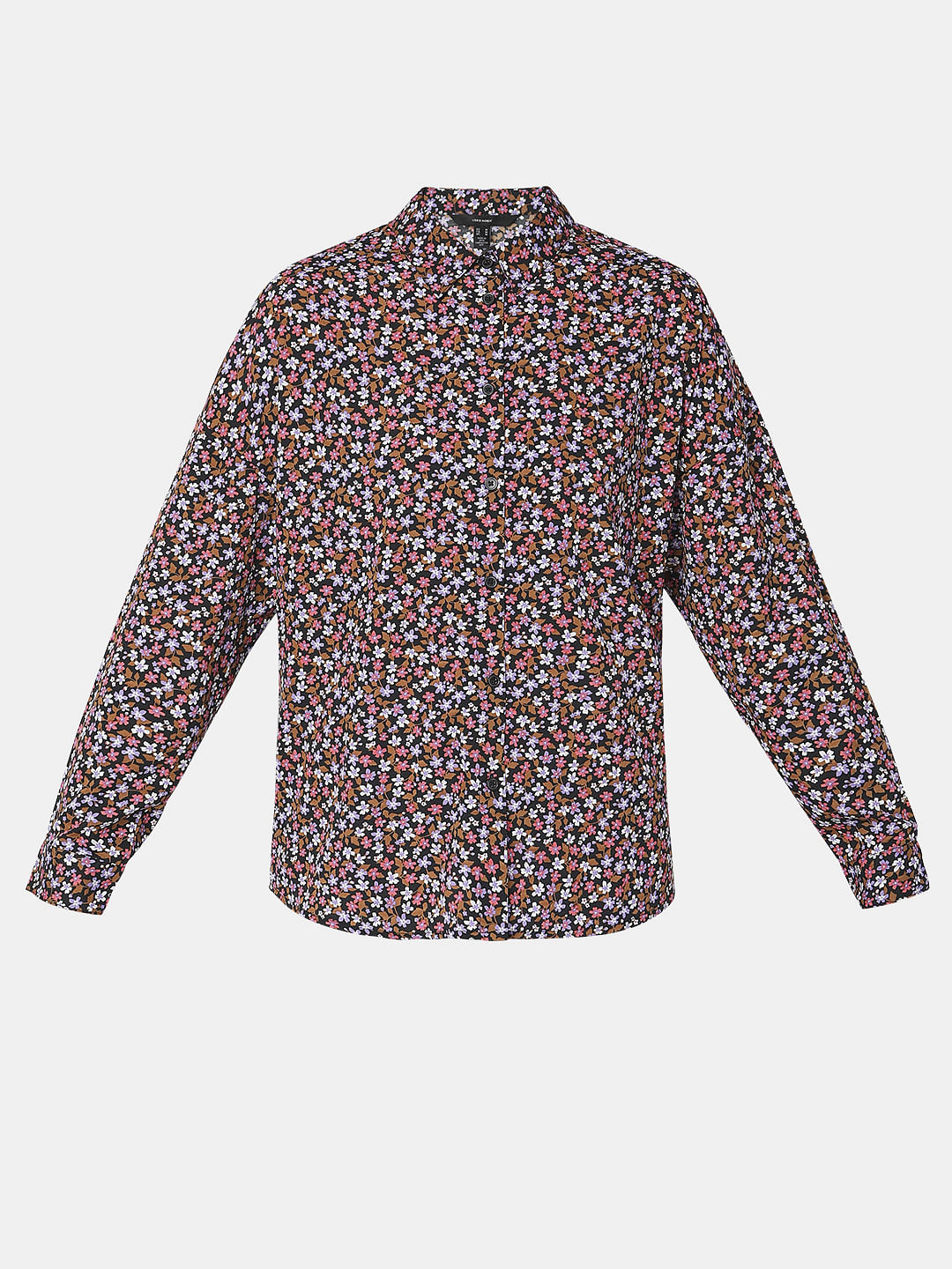 Black Floral Print Shirt