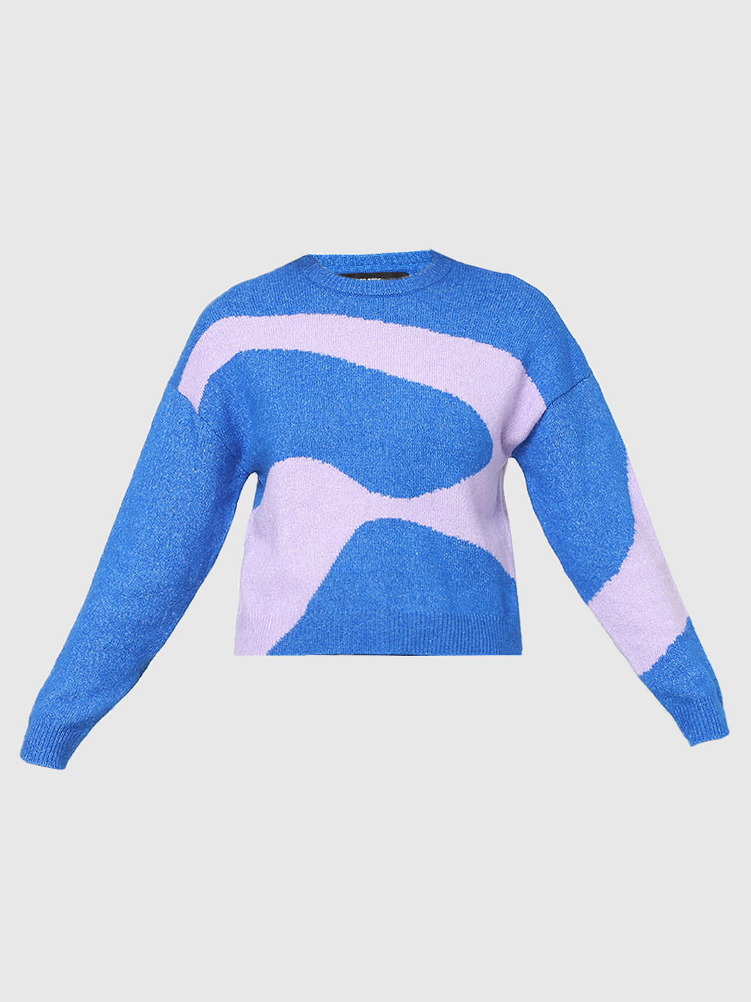 Purple Colourblocked Pullover