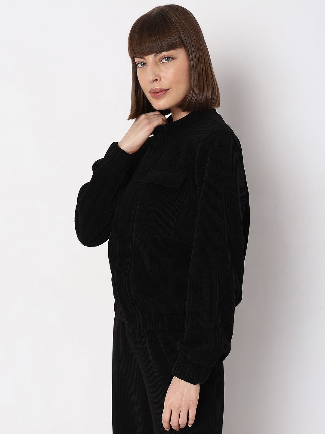 Black Corduroy Co-Ord Set Jacket