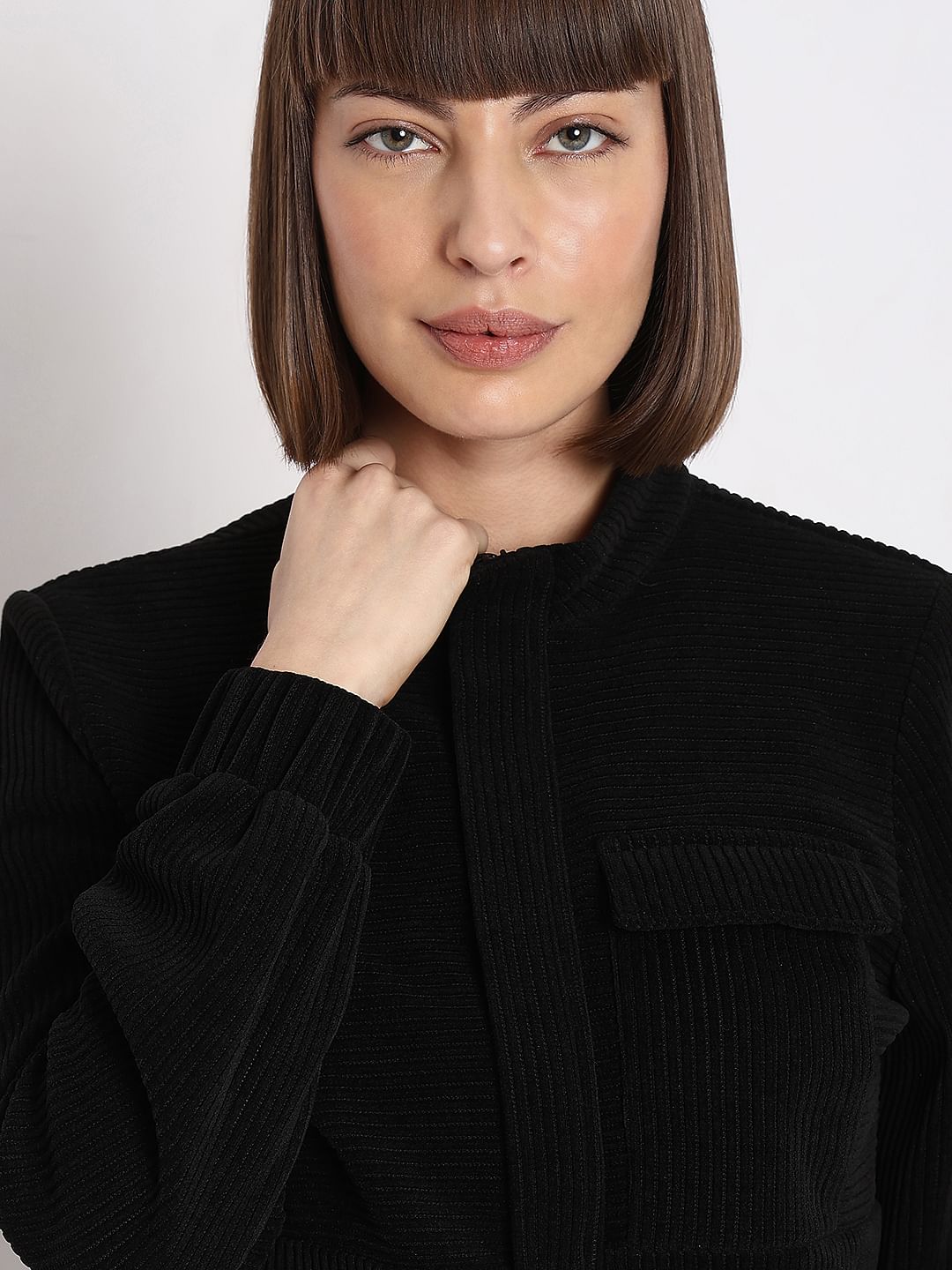 Black Corduroy Co-Ord Set Jacket