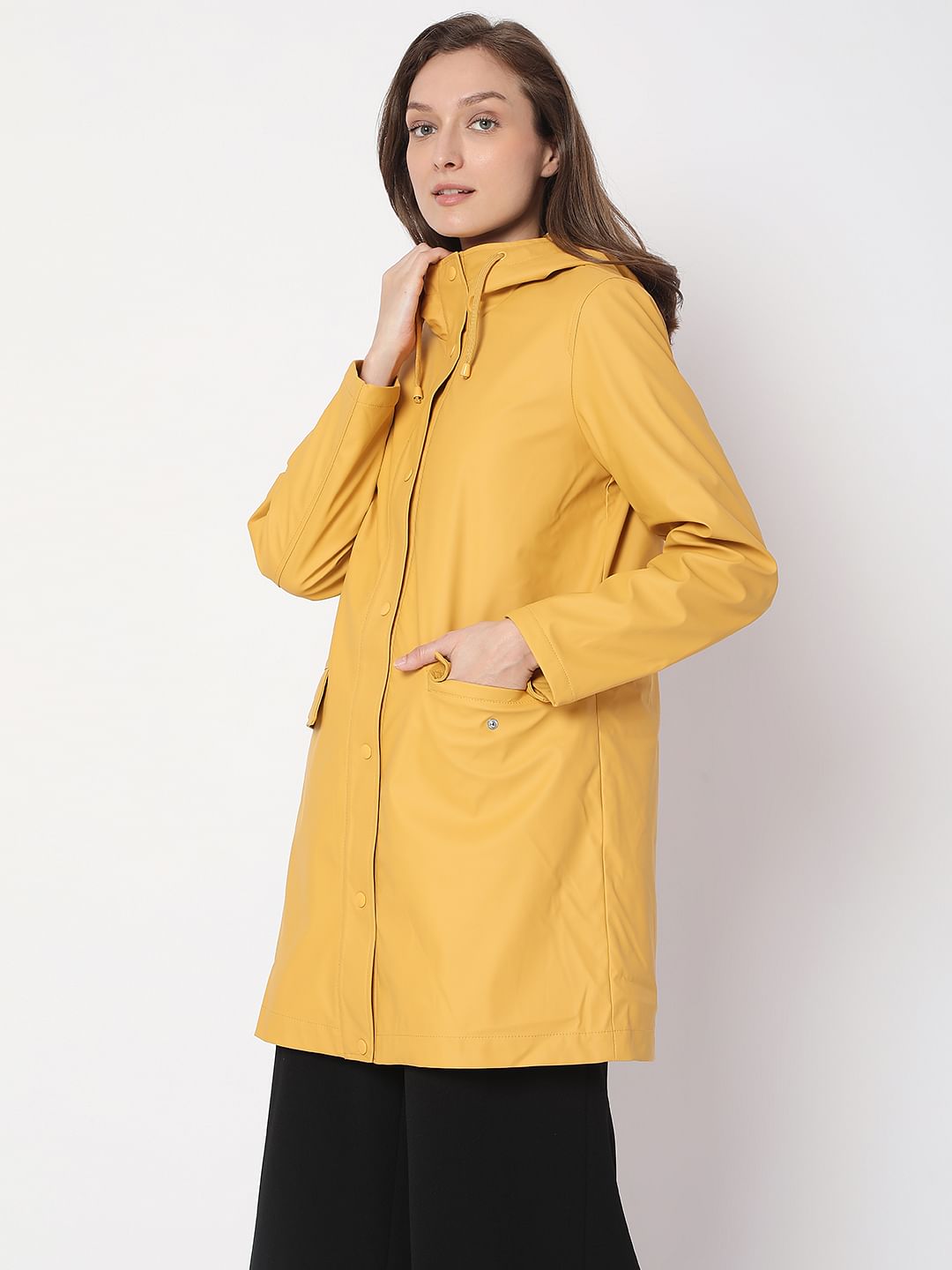 Yellow Teddy Hooded Jacket