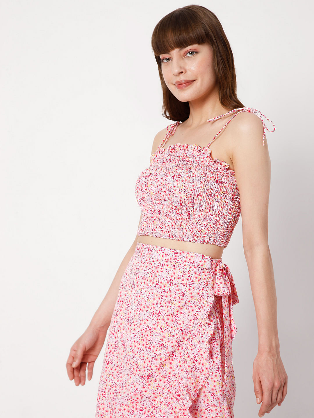 Pink Floral Co-Ord Top