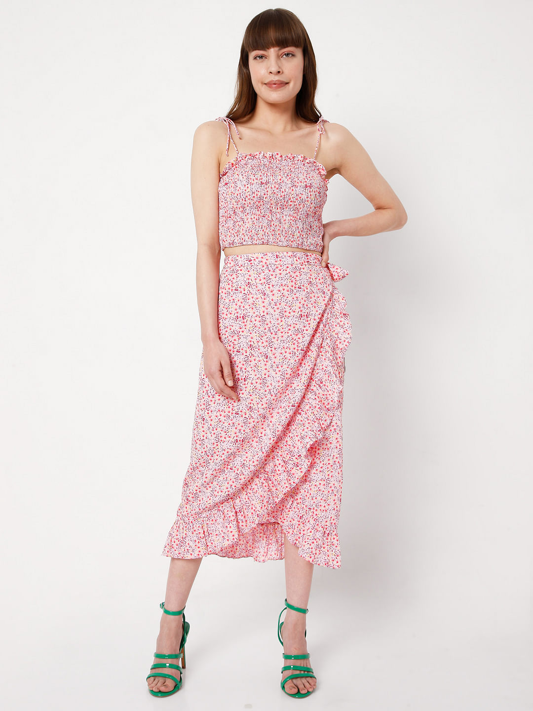 Pink Floral Co-Ord Top