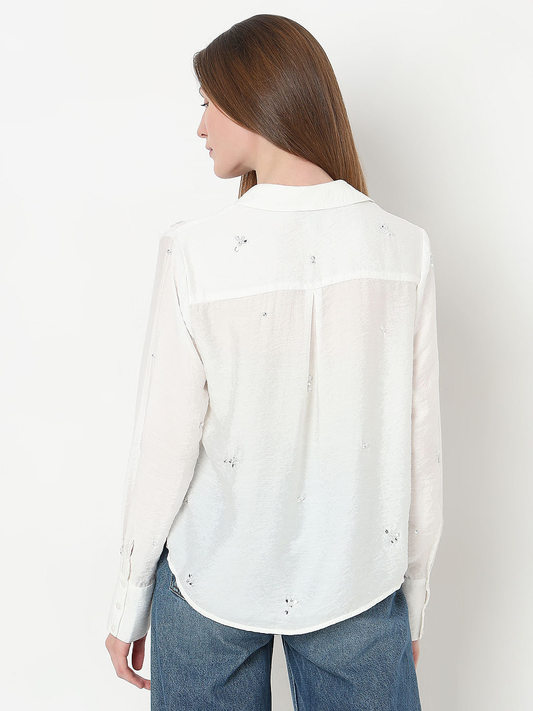 White Embellished Shirt