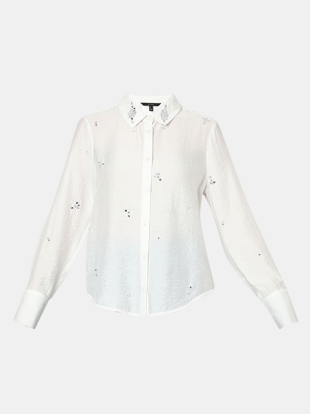 White Embellished Shirt