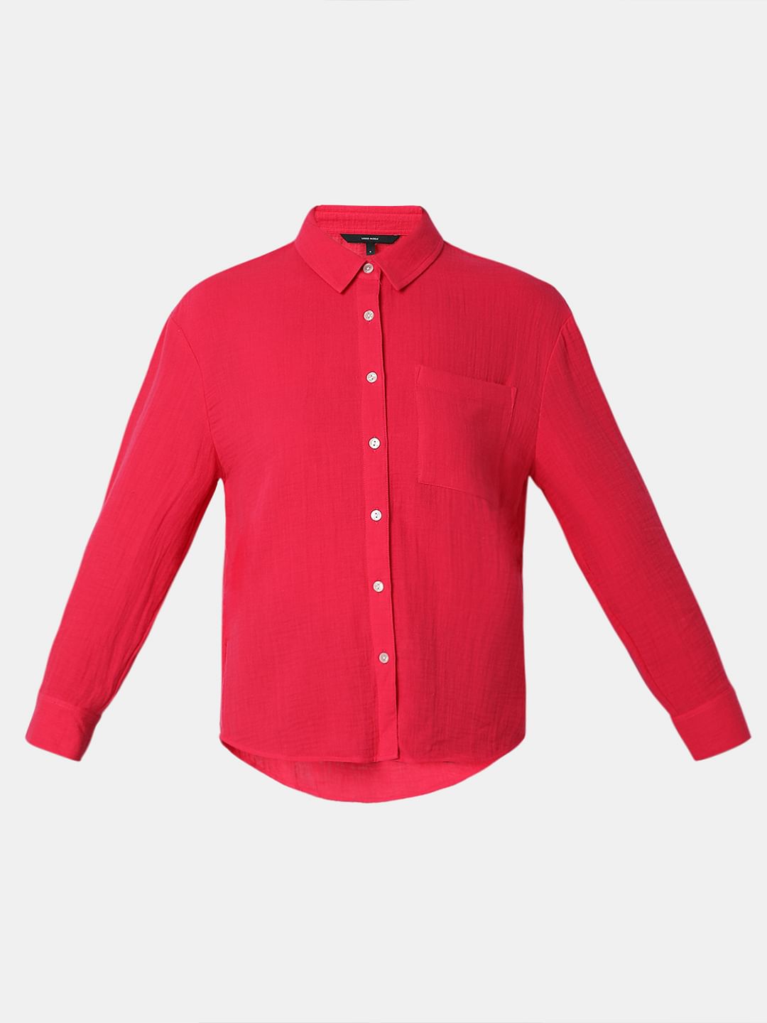 Red Textured Shirt