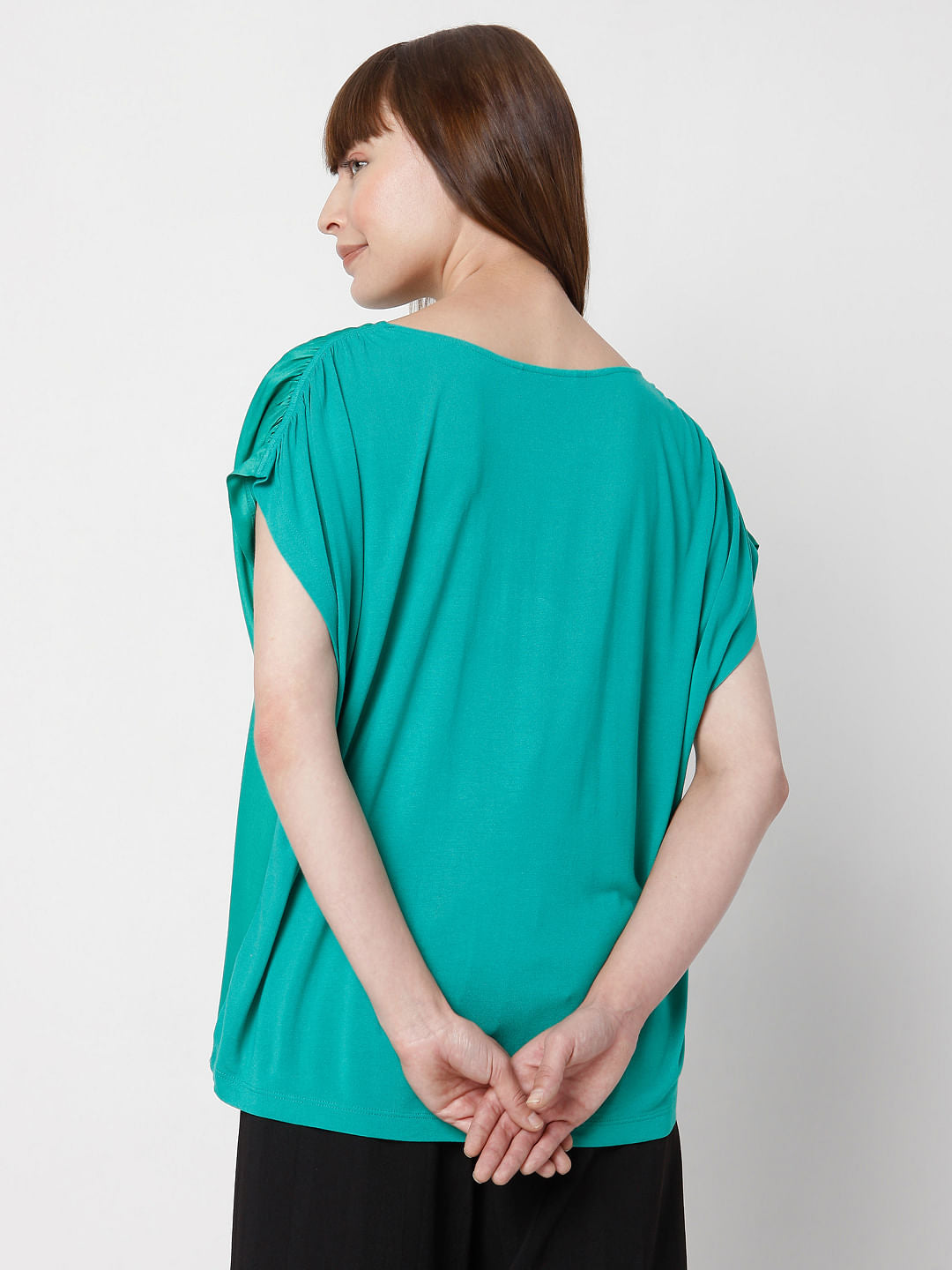 Green Satin Top