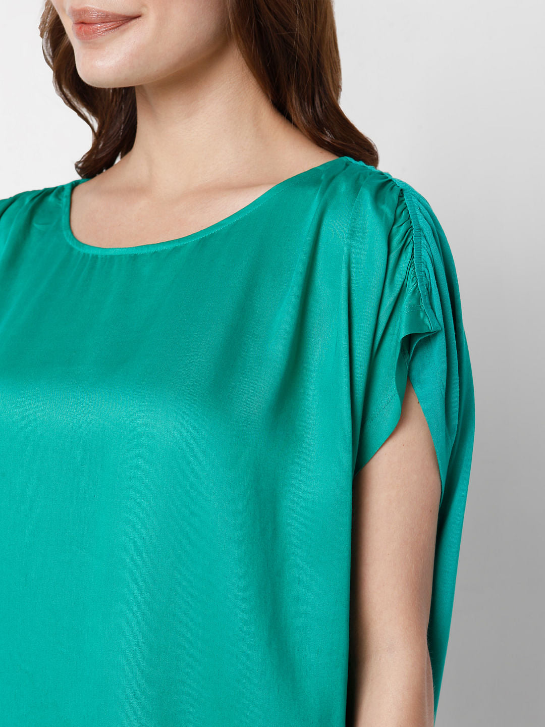 Green Satin Top