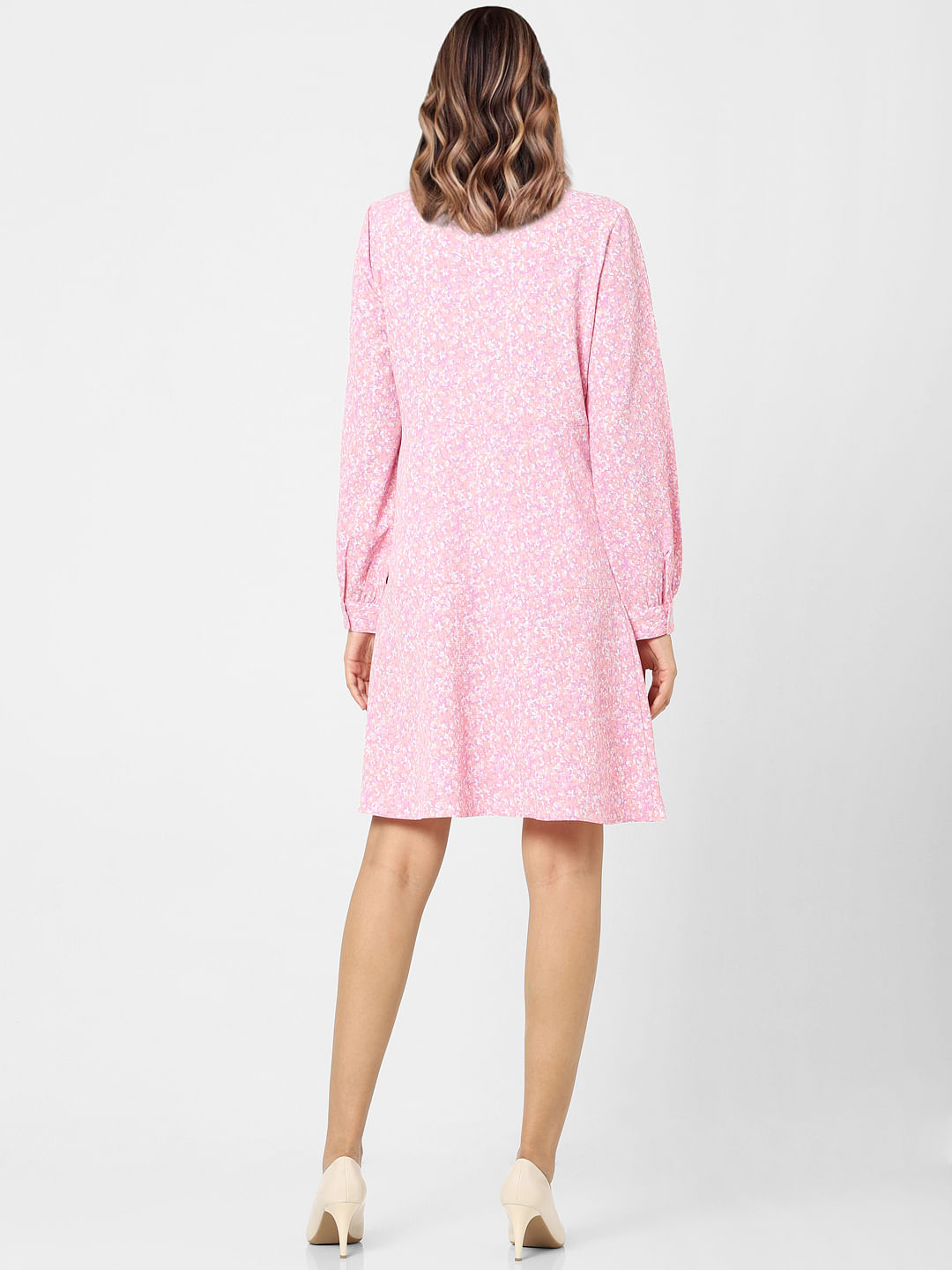 Lilac Floral Print Shift Dress