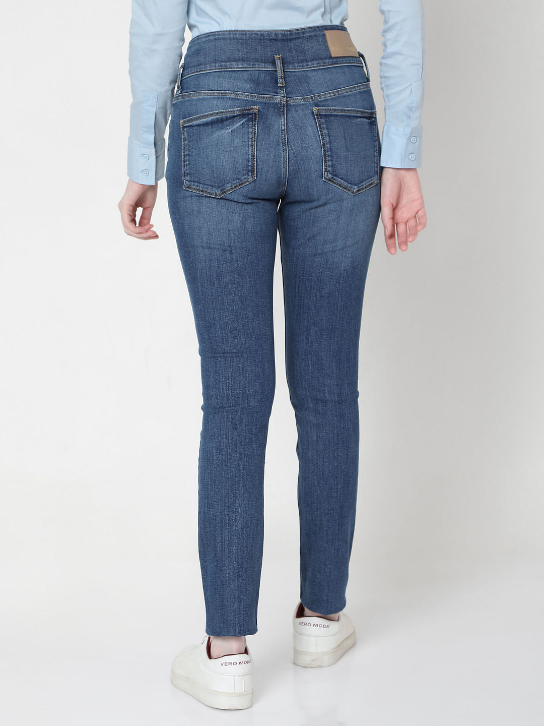 Blue High Rise Skinny Jeans