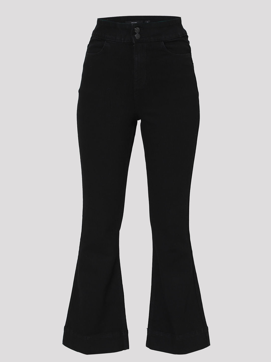 Black High Rise Bootcut Jeans