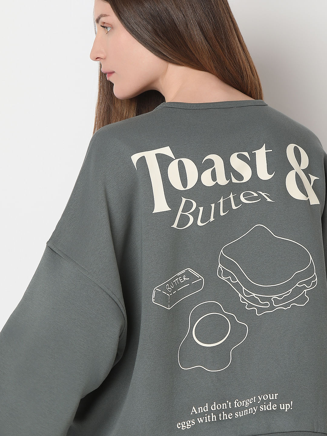 Green Relaxed Sweatshirt