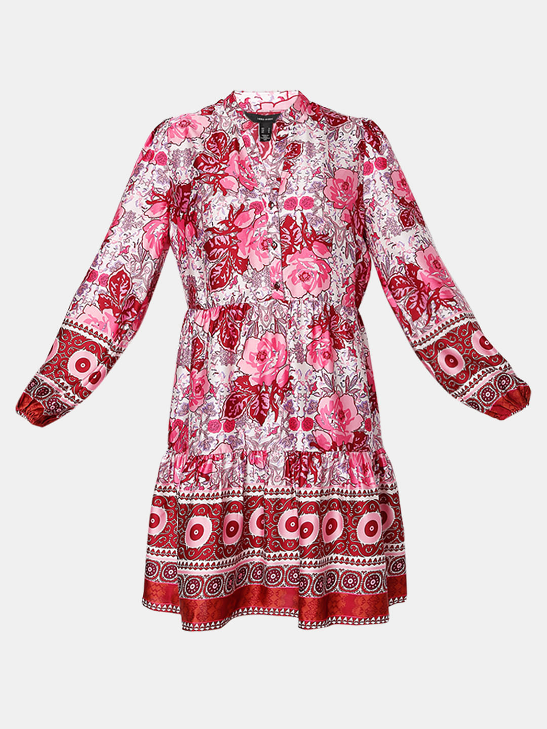 Pink Floral Dress Fit & Flare Dress