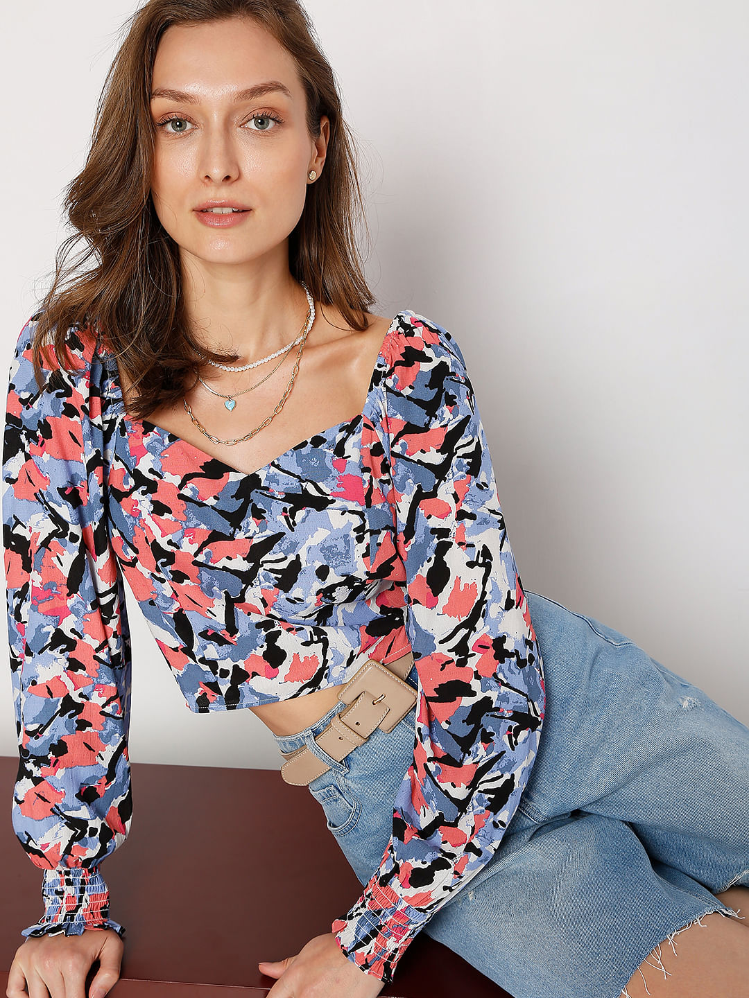 Multi-Colour Crop Top