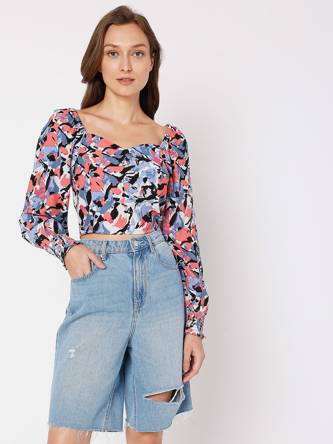 Multi-Colour Crop Top