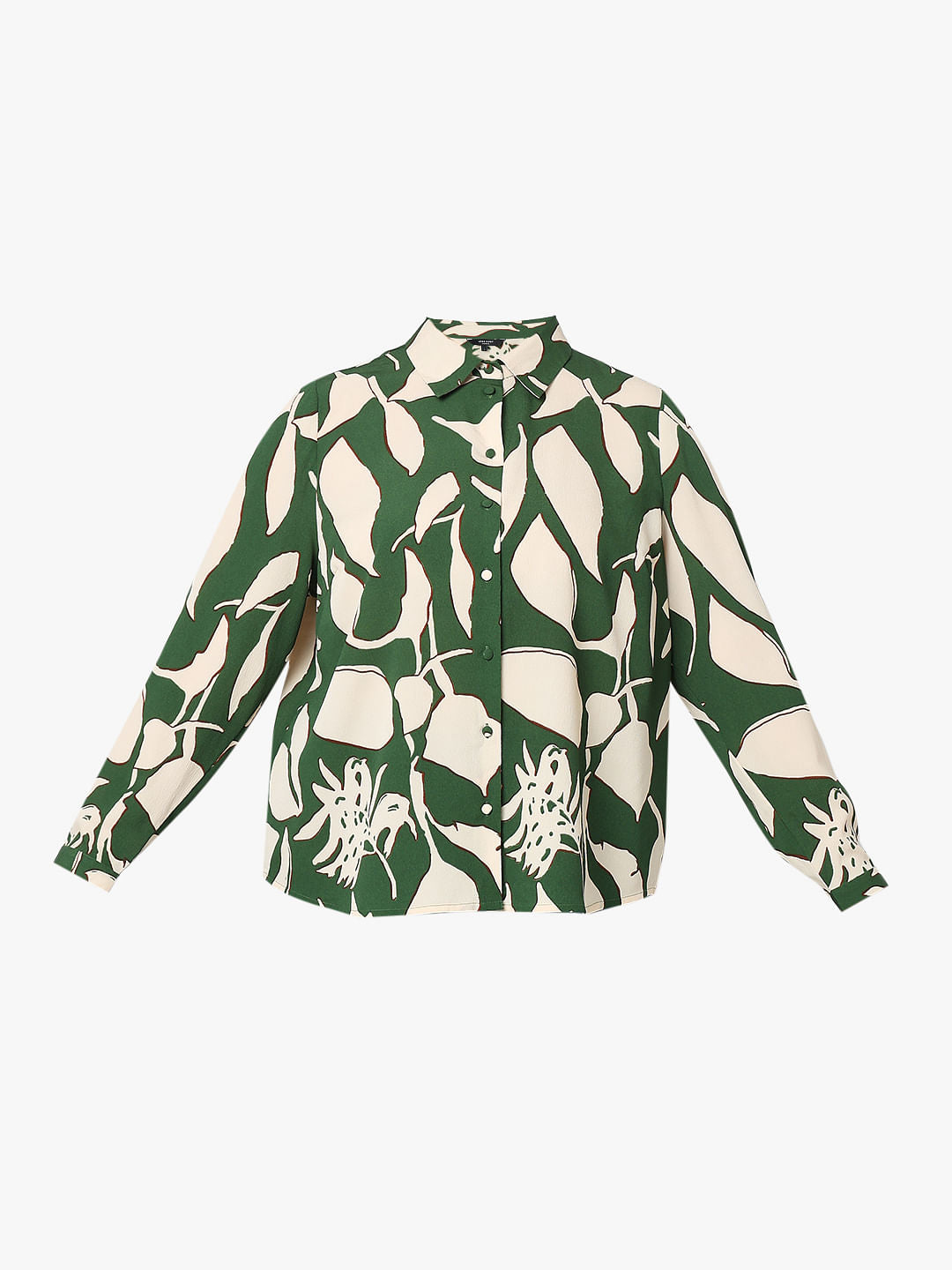 Curve Green Printed Shirt