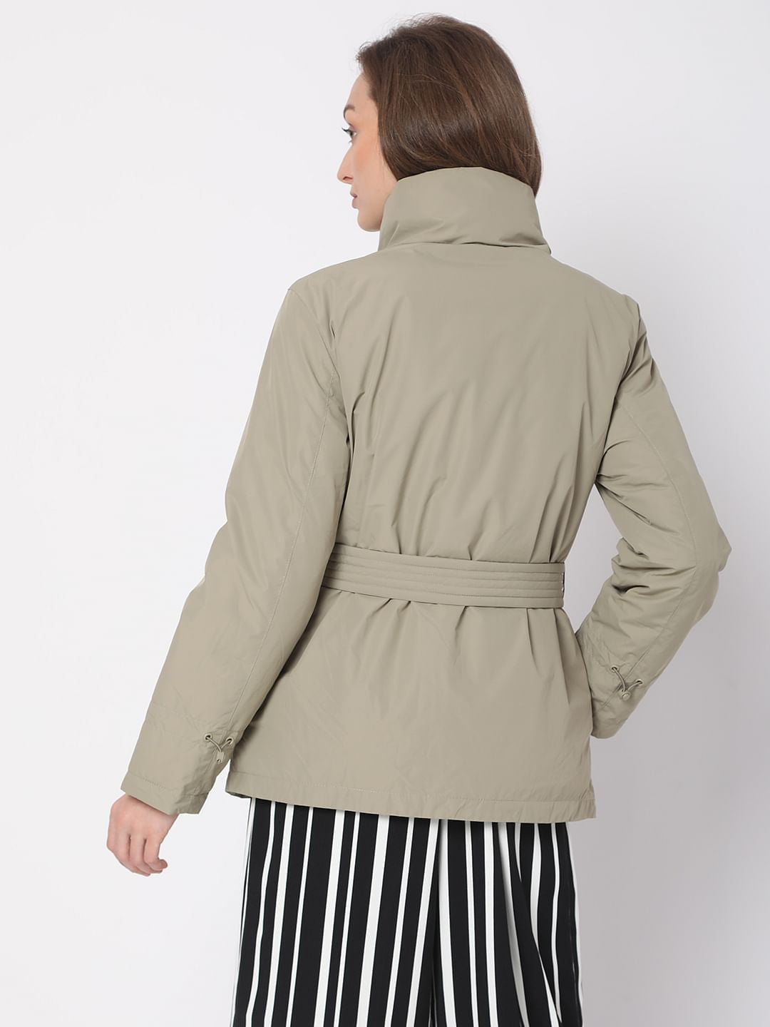 Grey High Neck Jacket