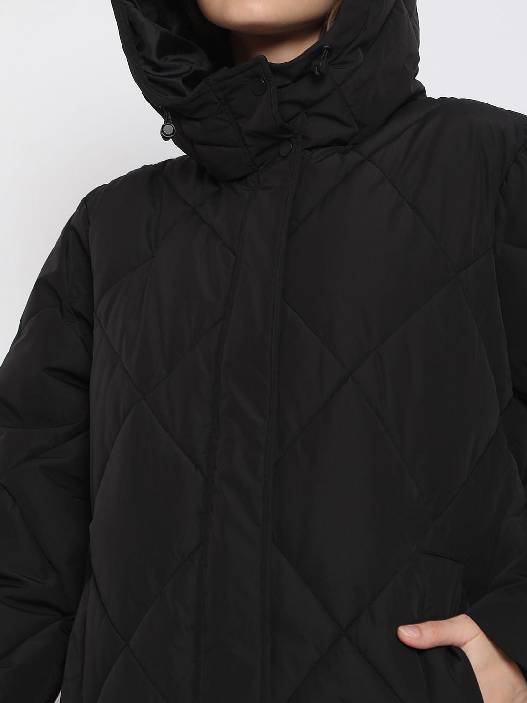 Black Long Hooded Coat