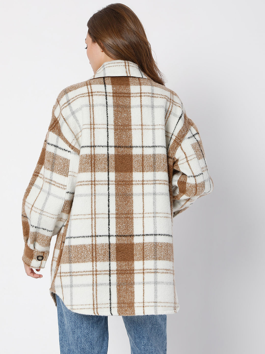 Brown Check Flannel Jacket