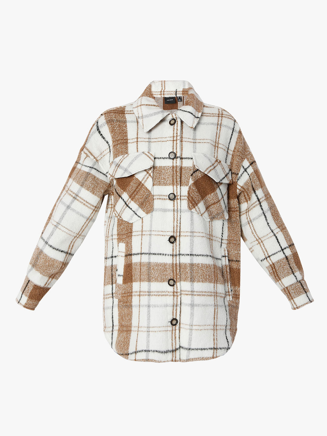 Brown Check Flannel Jacket
