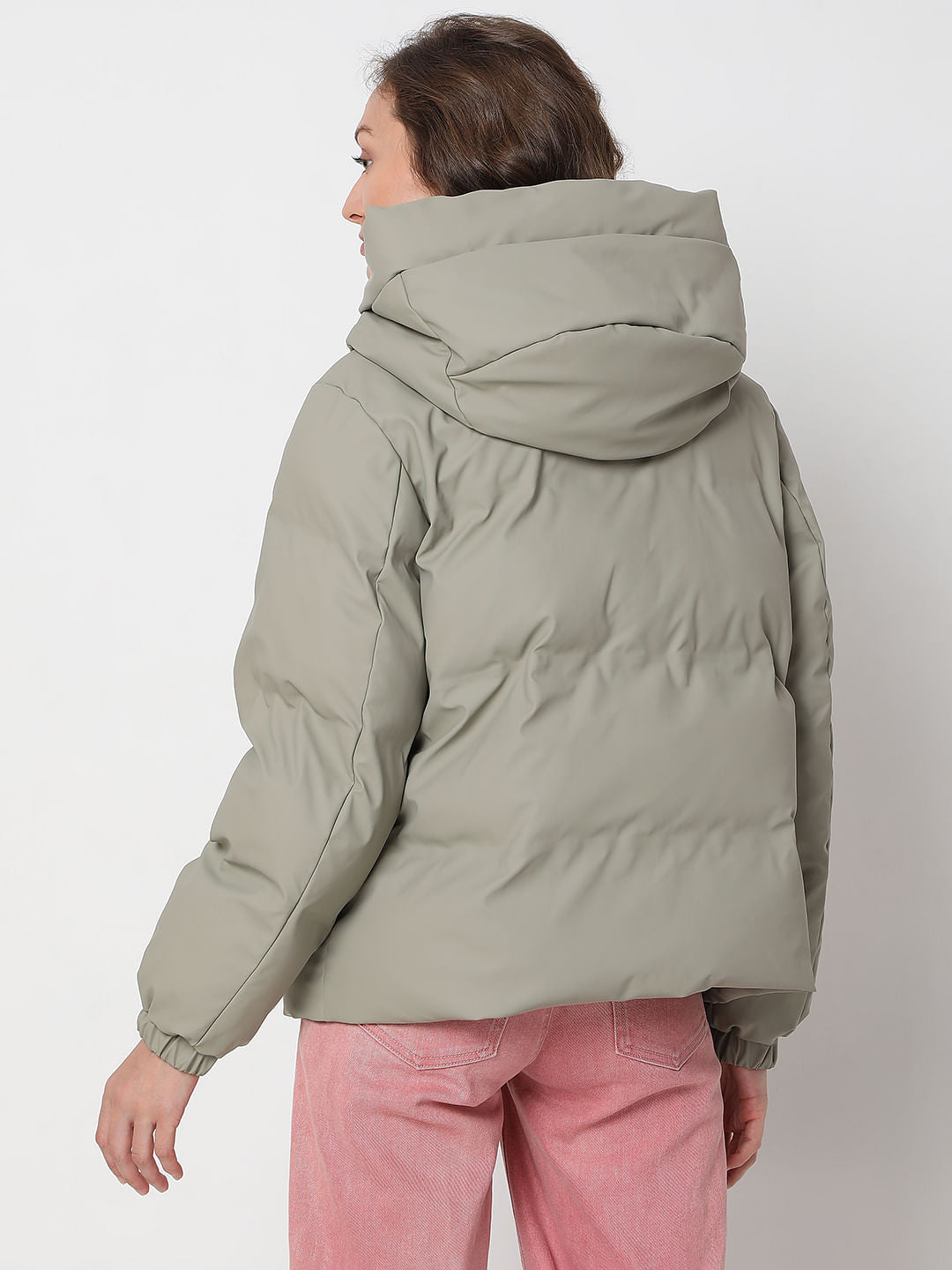 Green Hooded Puffer Jacket