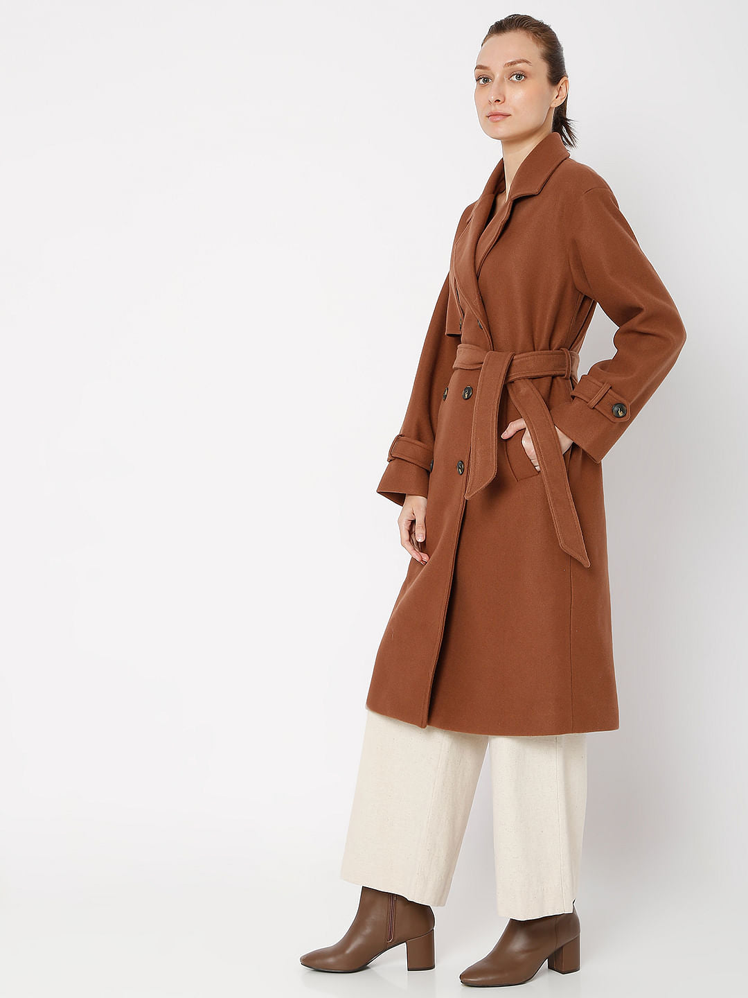 Brown Long Trench Coat