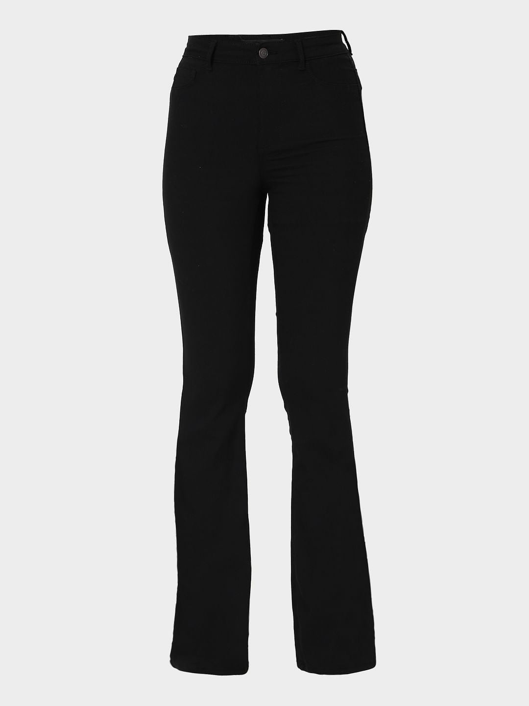 Black High Rise Bootcut Jeans
