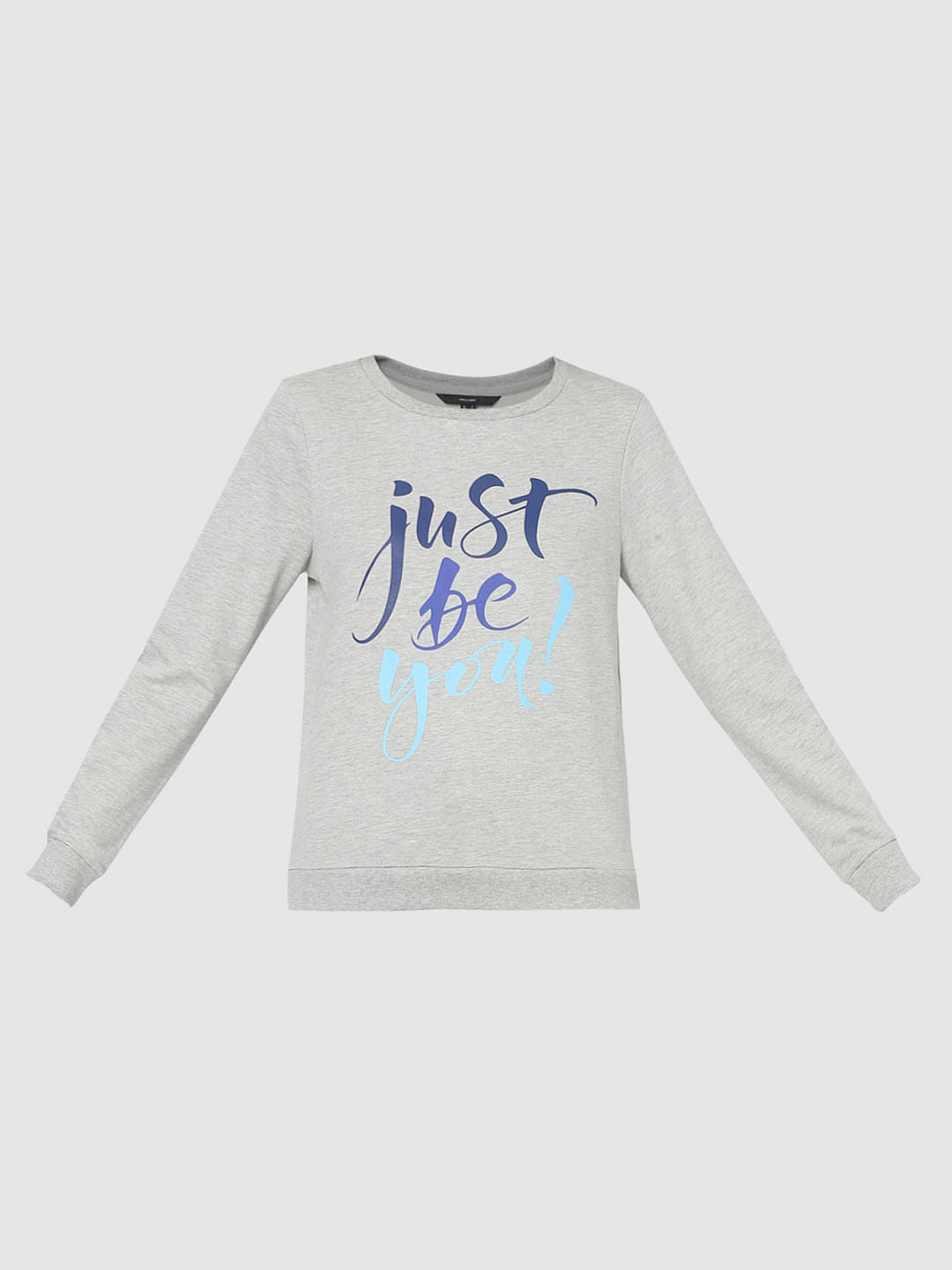 Grey Typographic Print Sweatshirt