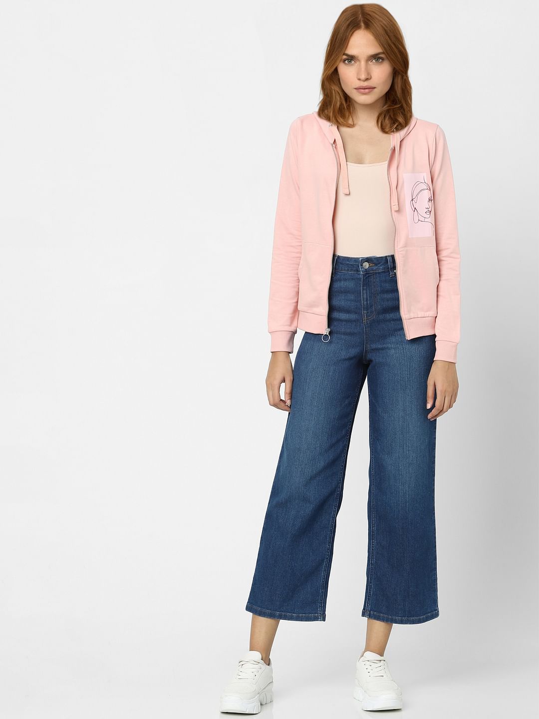 Pink Graphic Print Sweatshirt