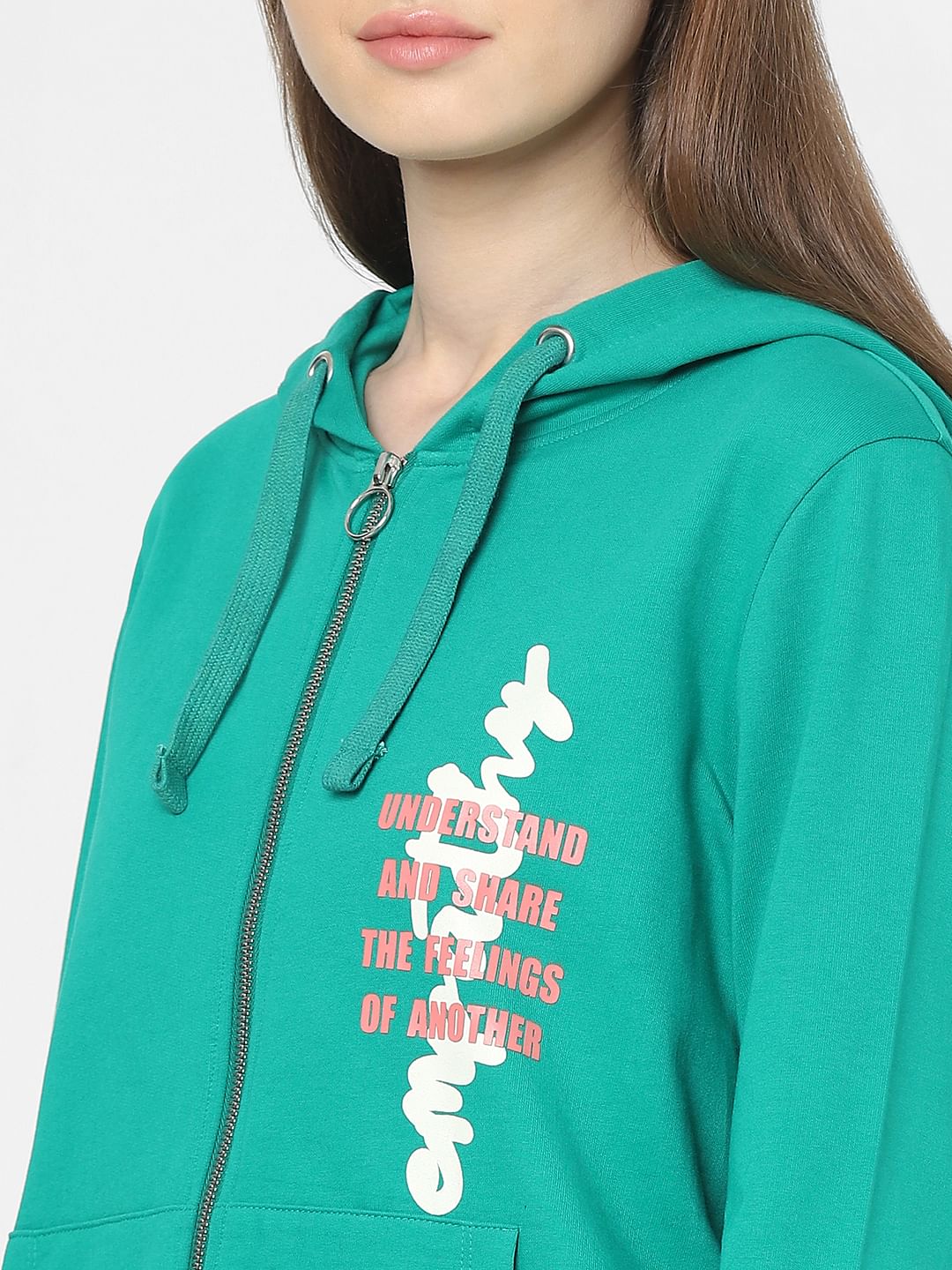 Green Graphic Print Sweatshirt
