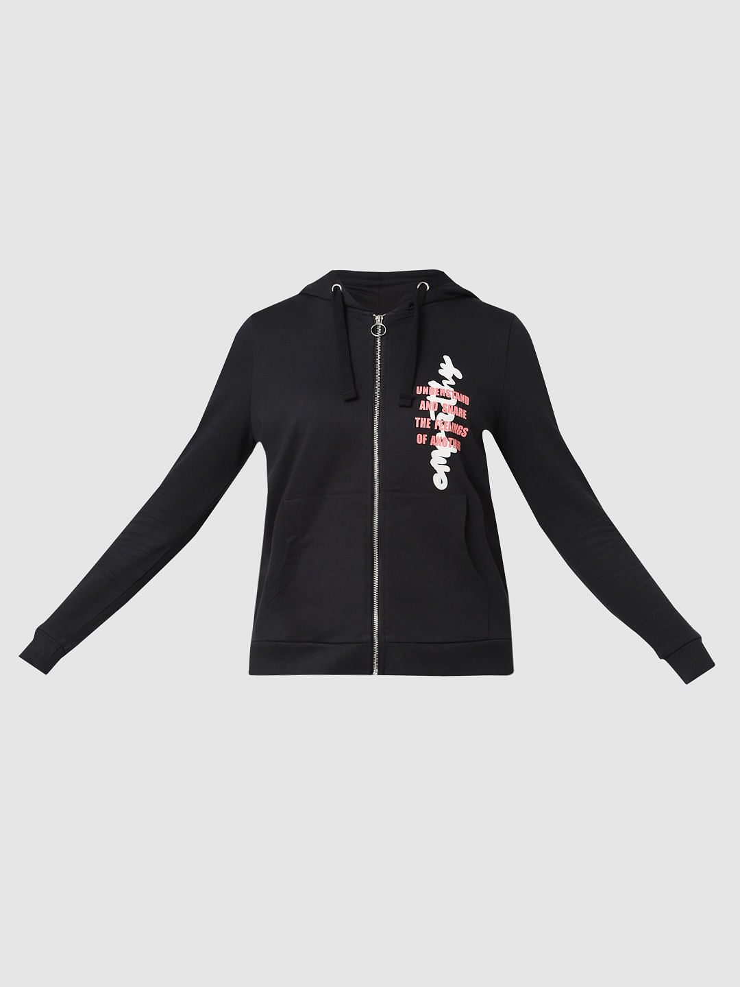 Black Graphic Print Sweatshirt