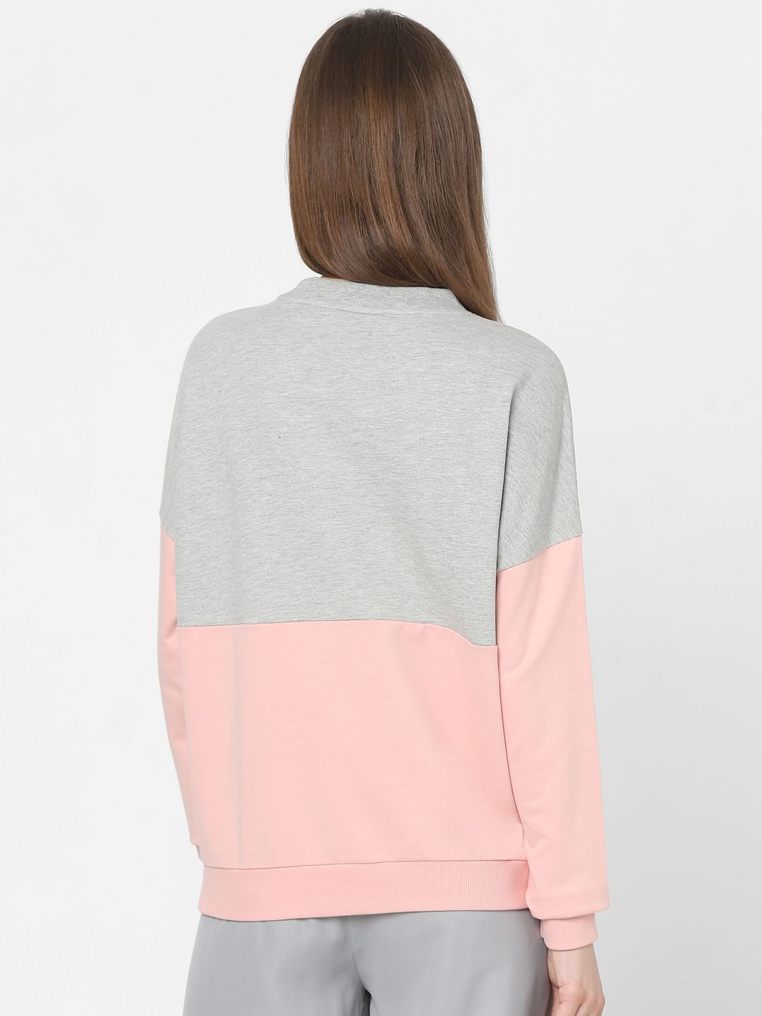 Pink Colourblocked Sweatshirt