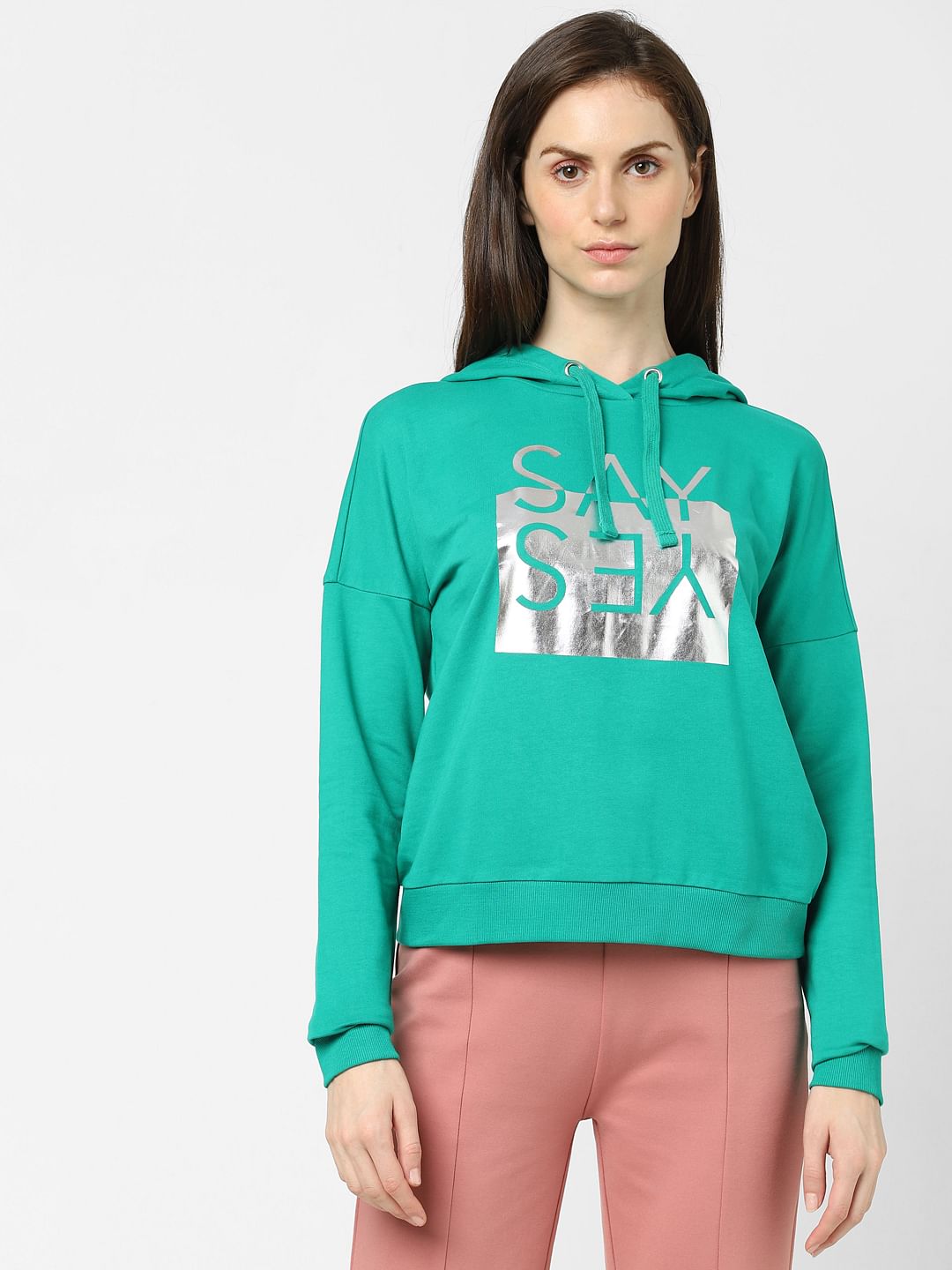 Green Hooded Sweatshirt