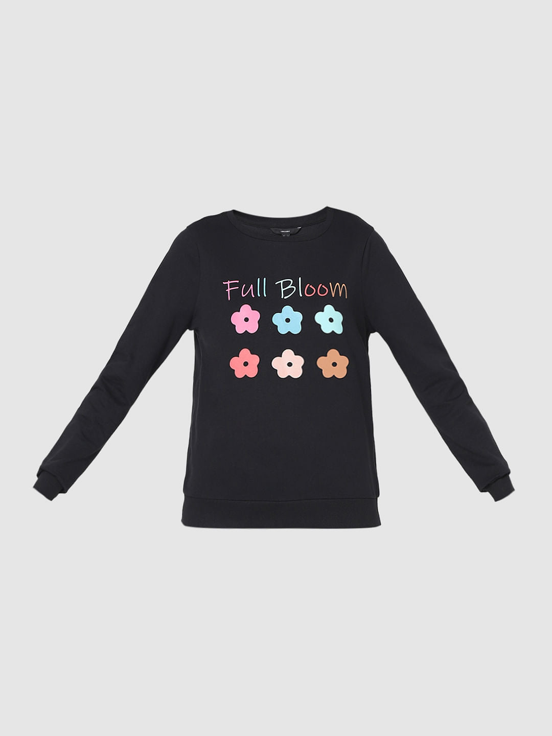 Black Graphic Print Sweatshirt