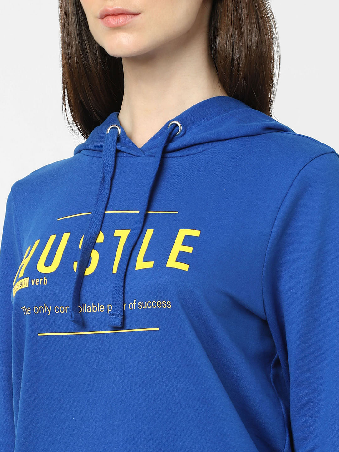 Blue Typographic Print Sweatshirt
