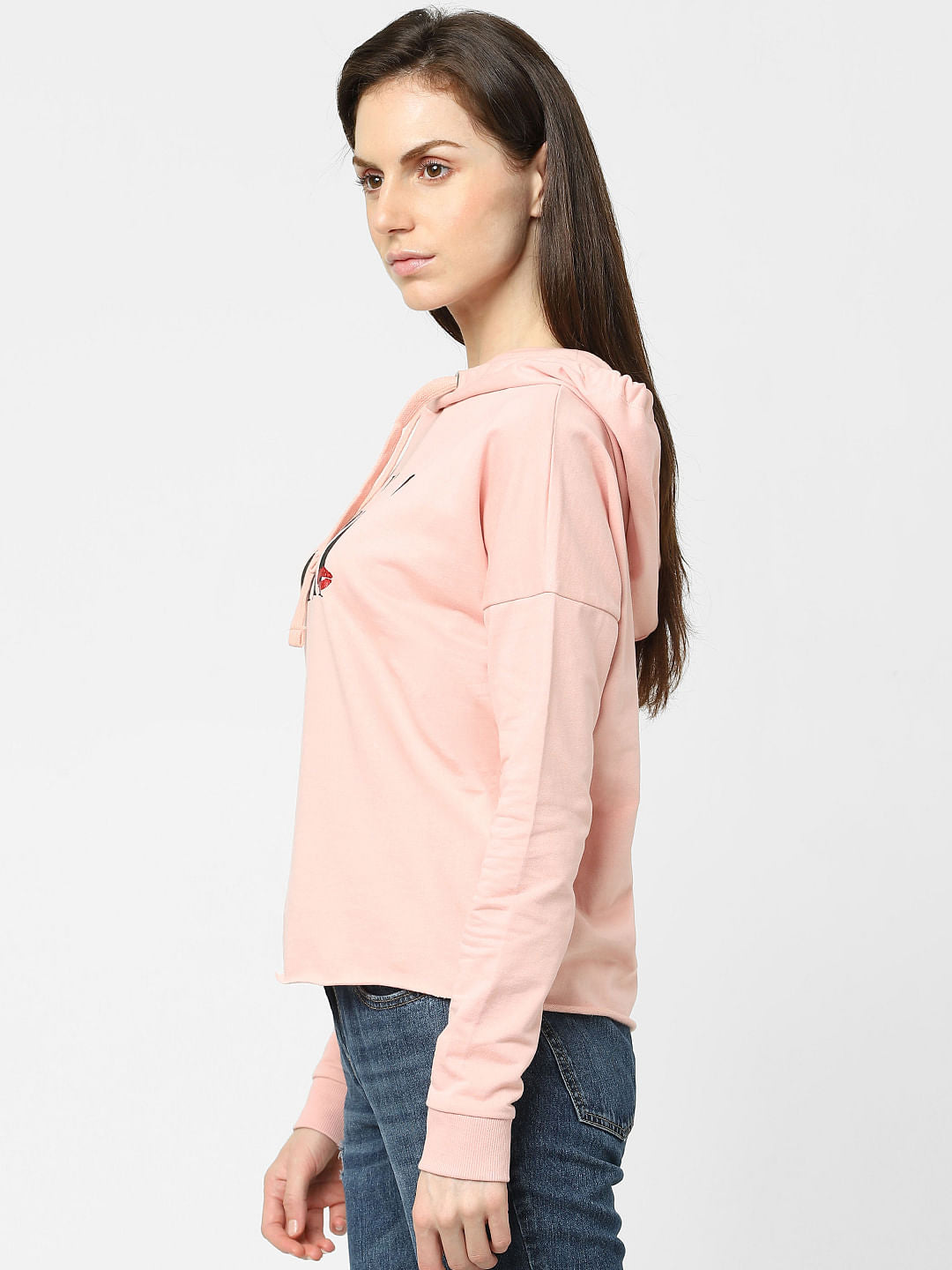 Pink Typographic Print Sweatshirt