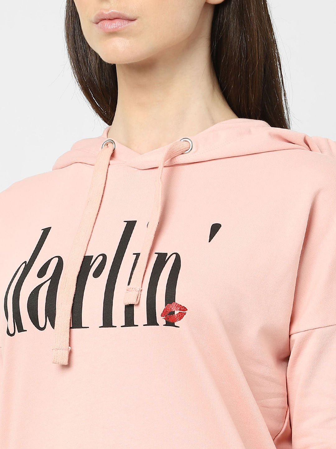 Pink Typographic Print Sweatshirt
