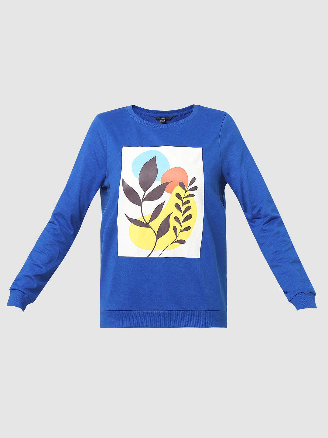 Dark Blue Graphic Print Sweatshirt