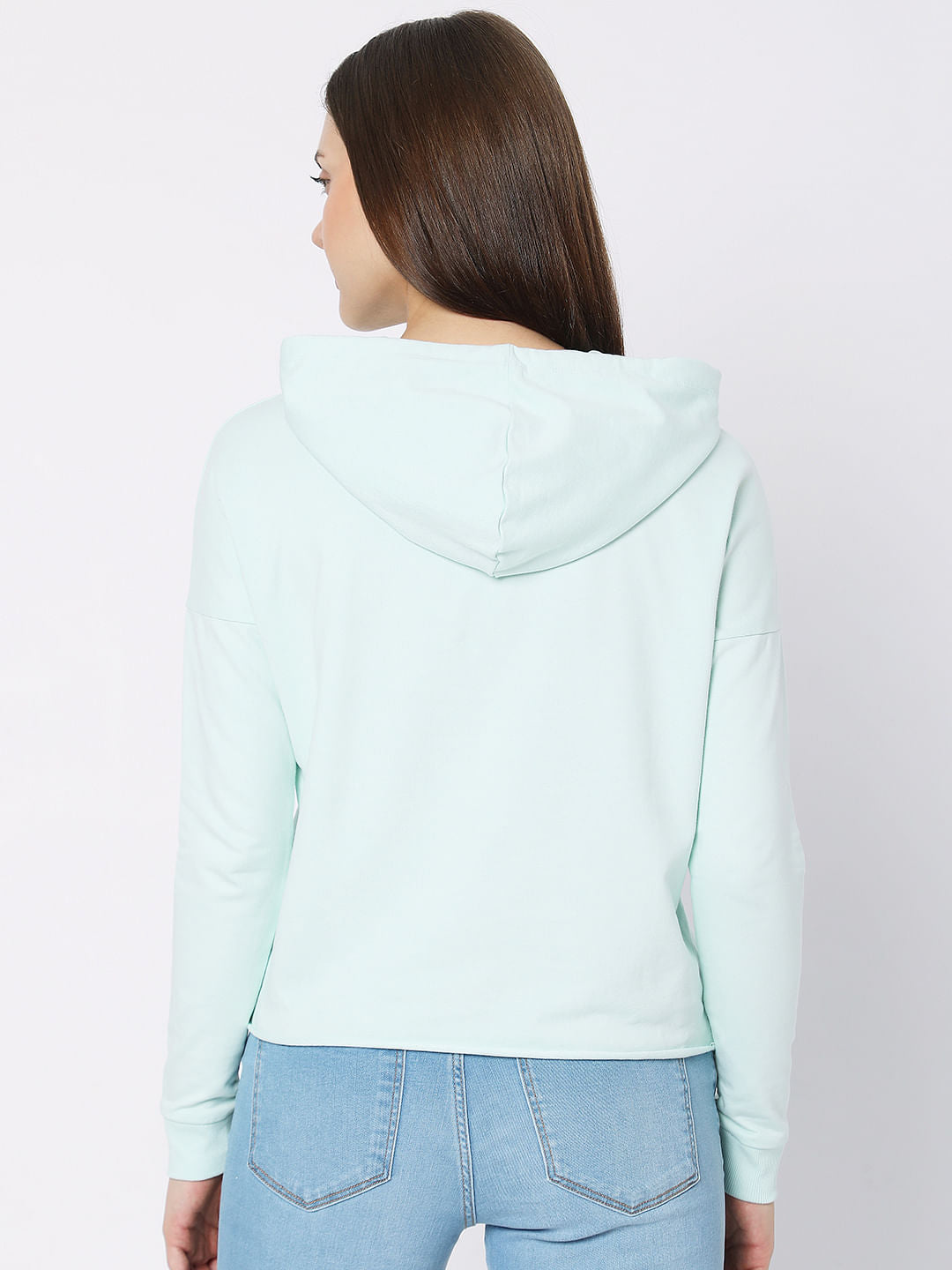 Blue Typographic Print Sweatshirt