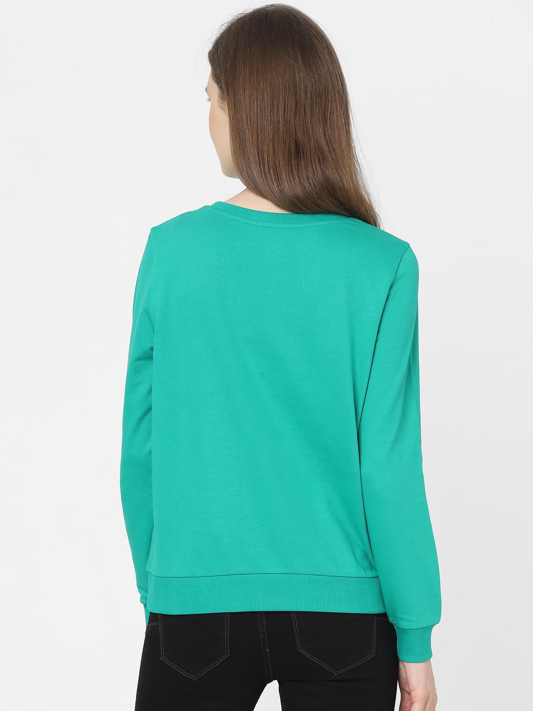 Green Printed Sweatshirt