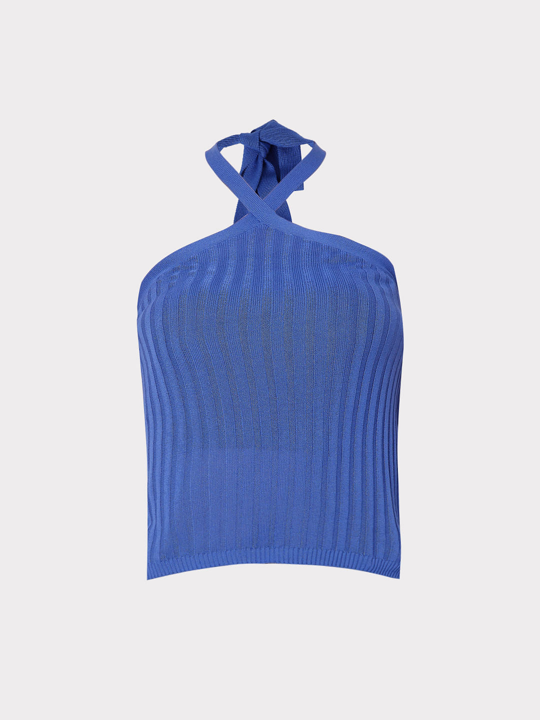 Blue Halter Neck Top