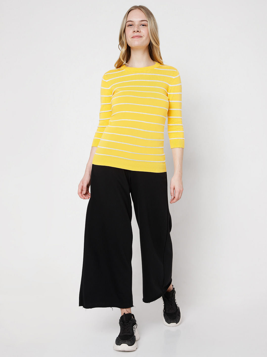 Yellow Striped Pullover