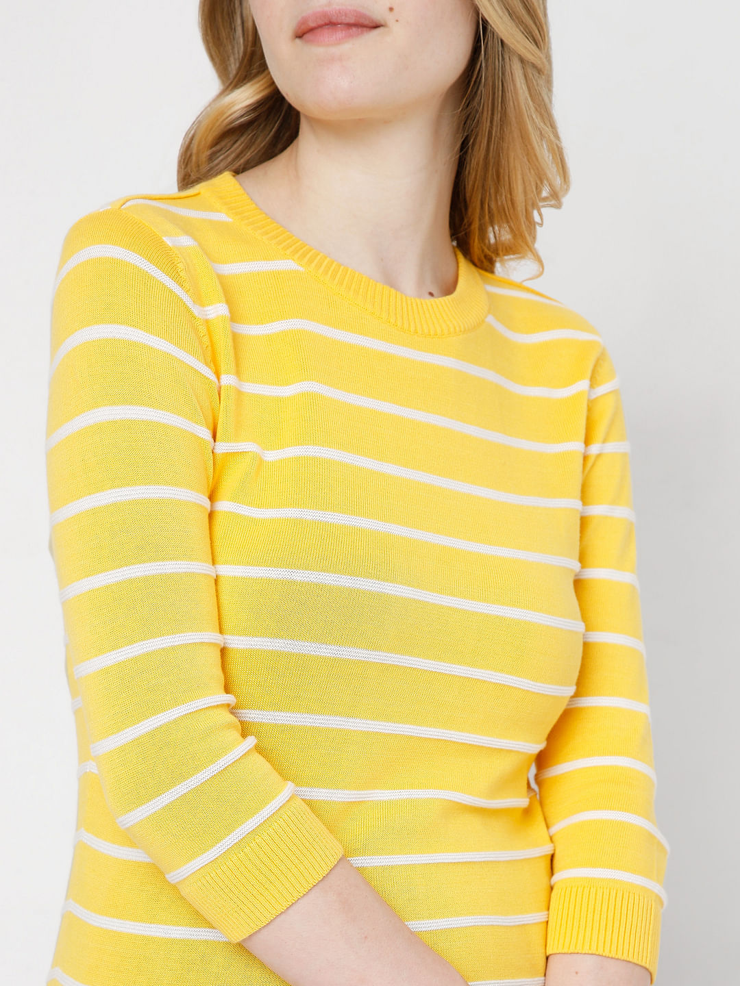 Yellow Striped Pullover