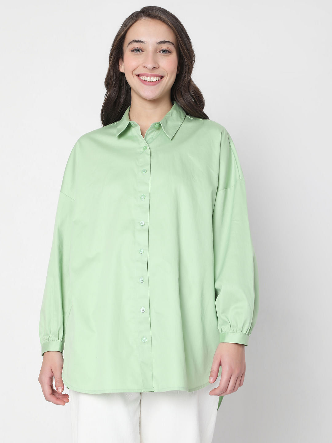 Green High Low Shirt