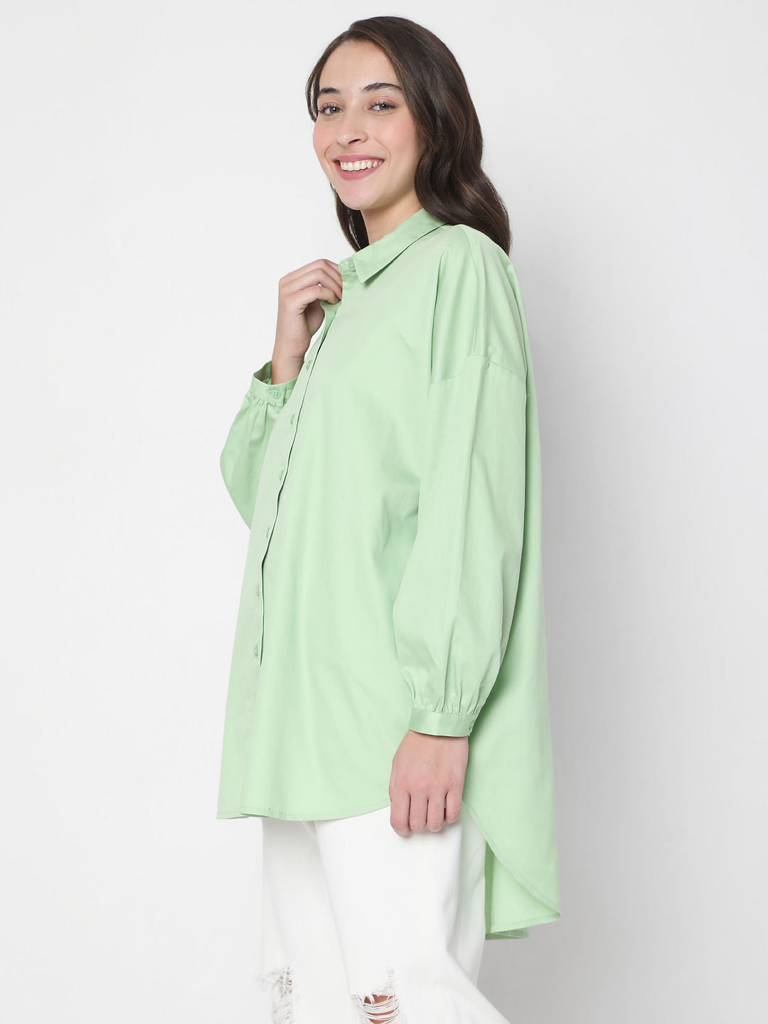 Green High Low Shirt