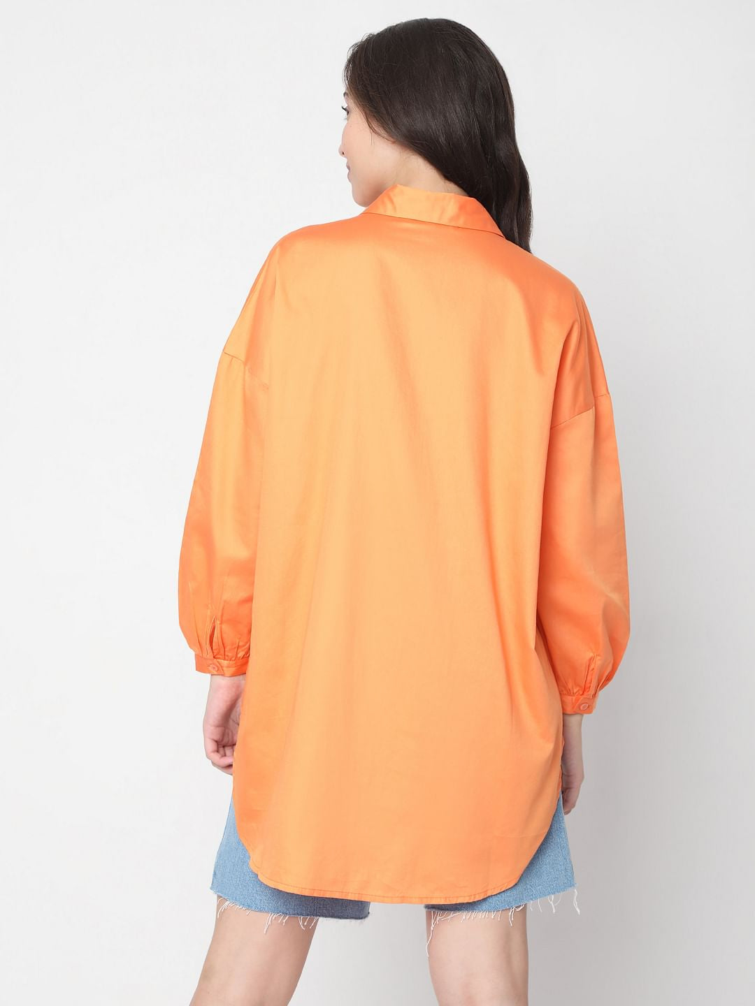 Orange High Low Shirt